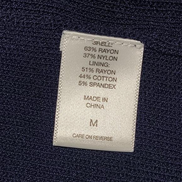 NY&CO Woman's 7th Avenue Design Studio Knit Halter Top Navy Medium - Picture 10 of 12